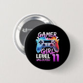 Level 11 Ontgrendeld Geweldig 2014 Videospel 11e V Ronde Button 5,7 Cm (Voorkant /achterkant)