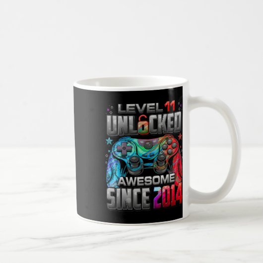 Level 11 Ontgrendeld Geweldig Sinds 2014 11e Verja Koffiemok (Rechts)