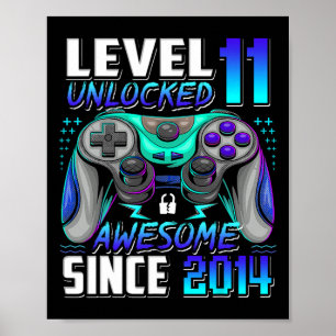 Level 11 Ontgrendeld Geweldig Sinds 2014 11e Verja Poster