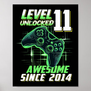 Level 11 Ontgrendeld Geweldig Sinds 2014 11e Verja Poster