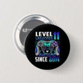 Level 11 Ontgrendeld Geweldig Sinds 2014 11e Verja Ronde Button 5,7 Cm (Voorkant /achterkant)