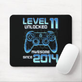Level 11 Ontgrendeld Videospel Feestje 11e Verjaar Muismat (Met muis)