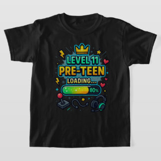 LEVEL 11 Pre Teen Loading - 10e Verjaardag Gift T-shirt