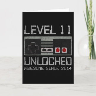 Level 11 Unlocked 11th Birthday 11 Year Old Video  Kaart