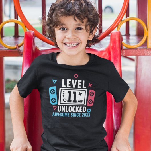 LEVEL 11 UNLOCKED Gamer Birthday – Custom Year T-shirt