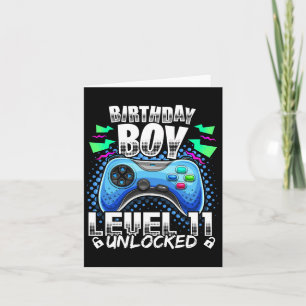 Level 11 Unlocked Video Game 11th Birthday Gamer G Kaart