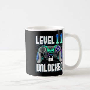 Level 11 Unlocked Video Game 11th Birthday Gamer G Koffiemok