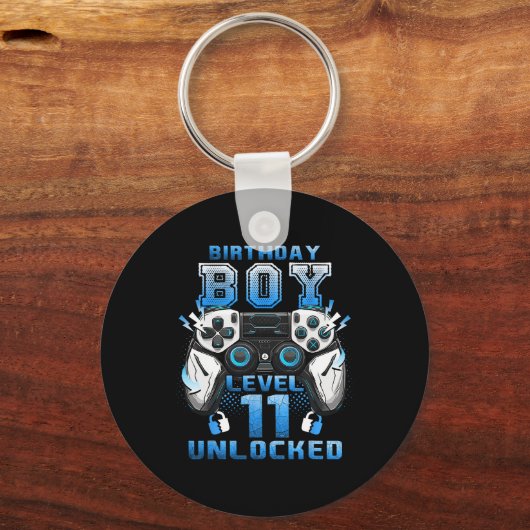 Level 11 Unlocked Video Gamer 11th Birthday Boys  Sleutelhanger (Voorkant)