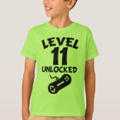 Level 11 Unlocked Video Games 11th Birthday T-Shir T-shirt (Voorkant)