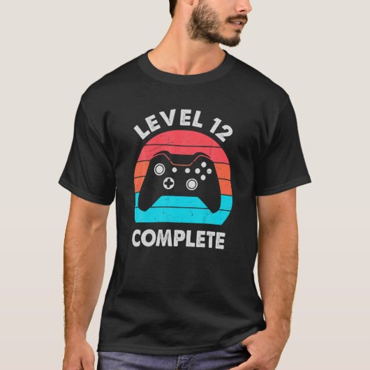 Level 12 Complete videogamer - 12e bruiloft animat T-shirt (Voorkant)
