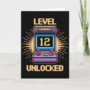 Level 12 Ontgrendel Verjaardag Gamer 12 Jaar Oude  Kaart