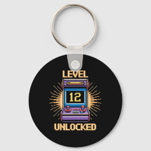 Level 12 Ontgrendel Verjaardag Gamer 12 Jaar Oude  Sleutelhanger