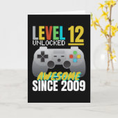 Level 12 Ontgrendeld Geweldig Sinds 2009 Kaart (Gele Bloem)