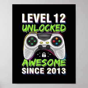 Level 12 Ontgrendeld Geweldig Sinds 2013 12e Verja Poster