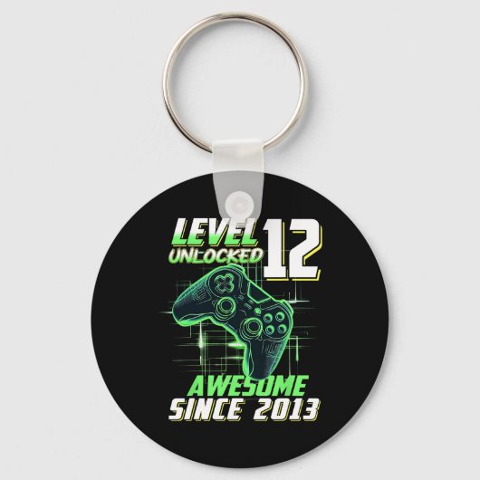 Level 12 Ontgrendeld Geweldig Sinds 2013 12e Verja Sleutelhanger (Voorkant)