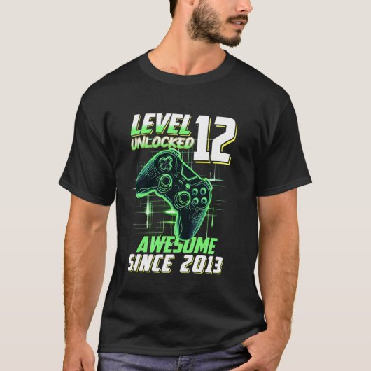 Level 12 Ontgrendeld Geweldig Sinds 2013 12e Verja T-shirt (Voorkant)