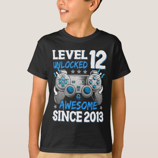 Level 12 Ontgrendeld Geweldig Sinds 2014 Verjaarda T-shirt (Voorkant)