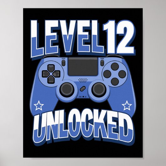 Level 12 Ontgrendeld Grappige Videospeler 12e Verj Poster (Voorkant)