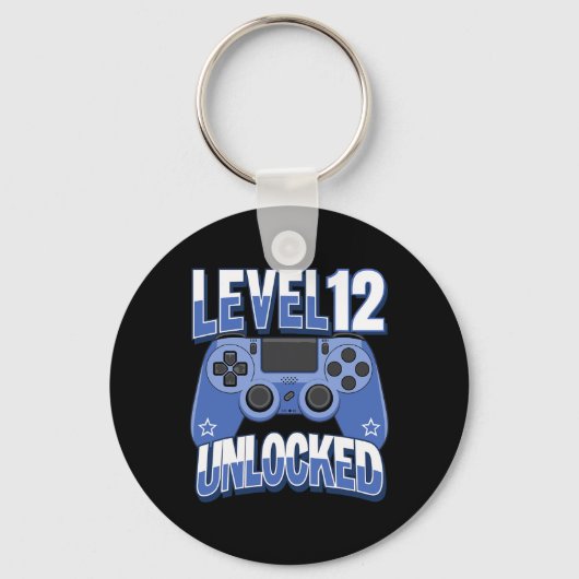 Level 12 Ontgrendeld Grappige Videospeler 12e Verj Sleutelhanger (Voorkant)