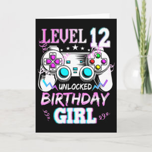 Level 12 Ontgrendeld Verjaardagsmeisje Videospel Kaart