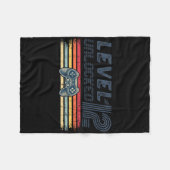 Level 12 Ontgrendeld Videospel 12e Verjaardag Game Fleece Deken (Voorkant (Horizontaal))