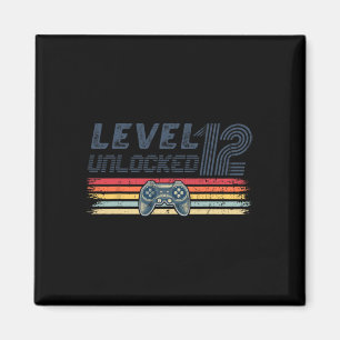 Level 12 Ontgrendeld Videospel 12e Verjaardag Game Magneet