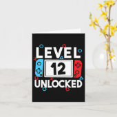 Level 12 ontgrendelde gamer 12e verjaardag videoga kaart (Gele Bloem)