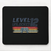 Level 12 Unlocked Video Game 12th Birthday Gamer B Muismat (Voorkant)