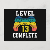 Level 13 Compleet, Retro Videogamer 13e Verjaardag Briefkaart (Voorkant)