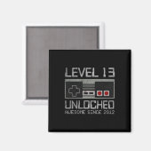 Level 13 Ontgrendeld 13e Verjaardag 13 Jaar Oude V Magneet (Voorkant / Achterkant)