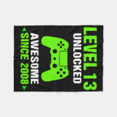 Level 13 Ontgrendeld Geweldig 2008 Videospel 13e V Fleece Deken (Voorkant (Horizontaal))