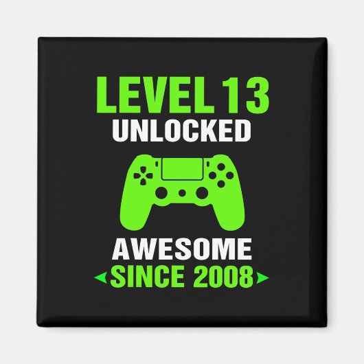 Level 13 Ontgrendeld Geweldig 2008 Videospel 13e V Magneet (Voorkant)