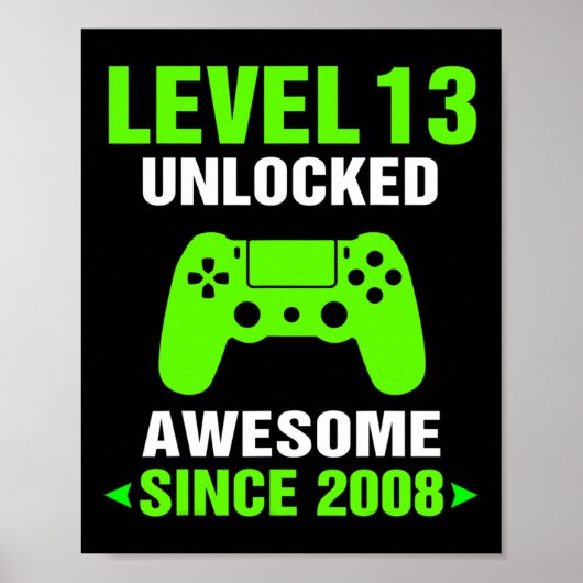 Level 13 Ontgrendeld Geweldig 2008 Videospel 13e V Poster (Voorkant)