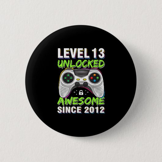 Level 13 Ontgrendeld Geweldig Sinds 2012 13e Verja Ronde Button 5,7 Cm (Voorkant)