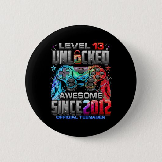 Level 13 Ontgrendeld Geweldig Sinds 2012 13e Verja Ronde Button 5,7 Cm (Voorkant)