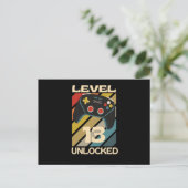 Level 13 Ontgrendeld Grappige Gaming Briefkaart (Staand voorkant)