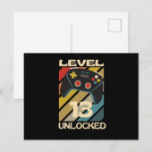 Level 13 Ontgrendeld Grappige Gaming Briefkaart (Voorkant / Achterkant)