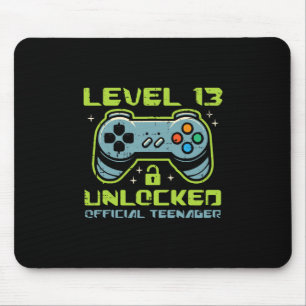 Level 13 Ontgrendeld Officiële Tiener 13e Verjaard Muismat