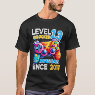 Level 13 ontgrendeld videospel 13e verjaardag t-shirt