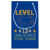 Level 13 unlocked 13th birthday gamers video game klein cadeauzakje (Achterkant)