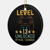 Level 13 unlocked 13th birthday gamers video keramisch ornament (Links)