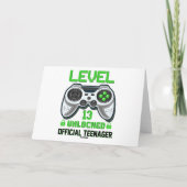 Level 13 unlocked 13th birthday video bedankkaart (Achterkant)