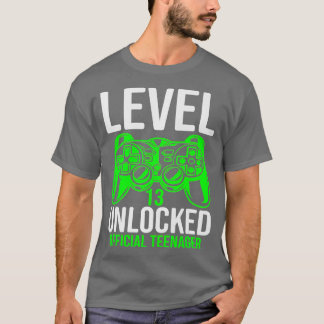 Level 13 Unlocked  13th Video  Birthday Gift  (61) T-shirt