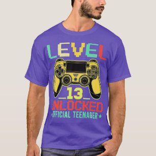 Level 13 Unlocked 13th Video Birthday Gift T-shirt