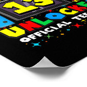 Level 13 Unlocked Gamer 13th Birthday Gift Video G Poster (Hoek)