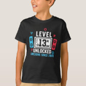 LEVEL 13 UNLOCKED Gamer Birthday – Custom Year T-shirt (Voorkant)