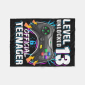 Level 13 Unlocked Official Teenager Video Game 13t Fleece Deken (Voorkant (Horizontaal))