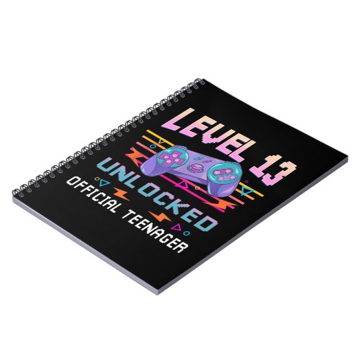 Level 13 Unlocked Official Teenager Video Game 13t Notitieboek (Linkerzijde)