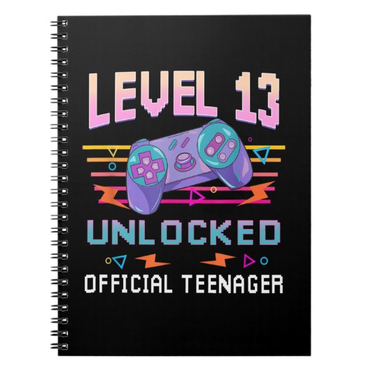 Level 13 Unlocked Official Teenager Video Game 13t Notitieboek (Voorkant)