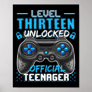 Level 13 Unlocked Official Teenager Video Game 13t Poster